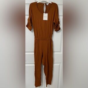 Cuyana  open-back jumpsuit (small) color -ginger . $50